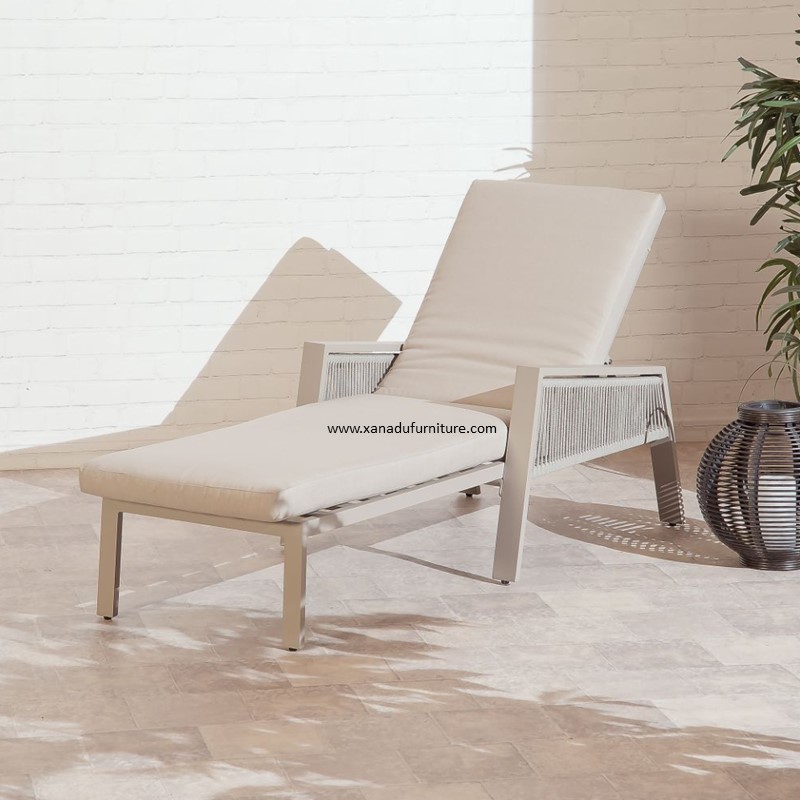 XND-036 Outdoor Aluminum Rope Sun Lounge